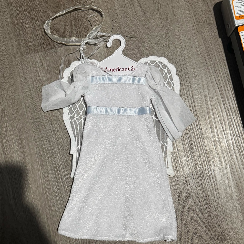 American Girl White and Silver Angel Dress w/ Headband